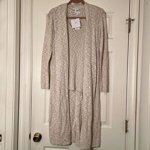 NWT J.Jill Two Piece Oat meal tank and cardigan set